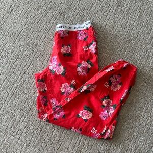Victoria’s Secret red floral pajama pants